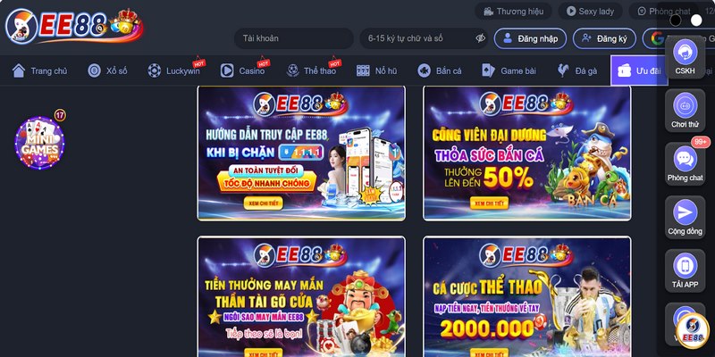 Vòng quay may mắn với giá trị cực lớn tại nhà cái hàng đầu EE88